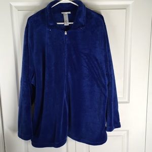 Zip up Fleece Jacket 2X in Blue